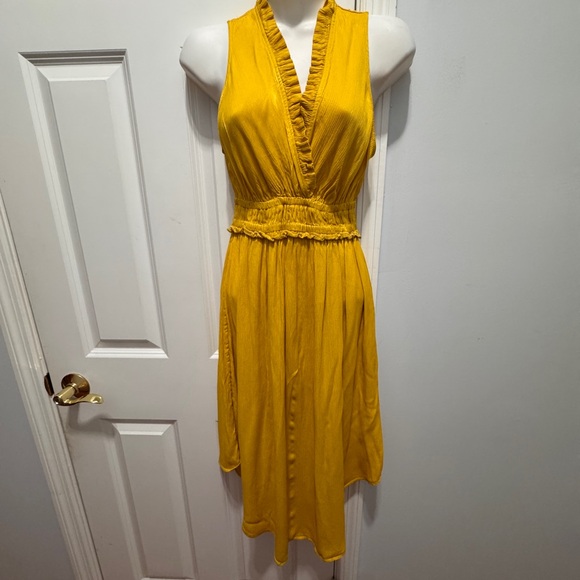 Maeve Dresses & Skirts - Anthropologie Maeve Yellow Asymmetrical Ruffled Sundress size XS